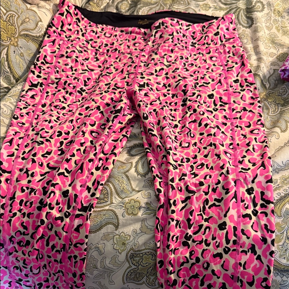 Pink Leopard Print Leggings Lilly Pulitzer